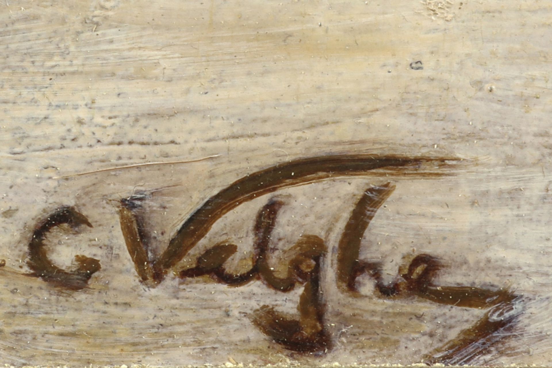 19th Cent. oil on canvas - signed J. Velghe, maybe Jan Constant Velghe || VELGHE C. mogelijk JAN - Bild 2 aus 4