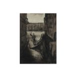20th Cent. mixed media with a view in Venice - signed Antoon Marstboom || MARSTBOOM ANTOON (1905 -