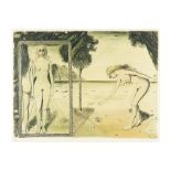 paul Delvaux signed lithograph - 6/72 dated in the plate || DELVAUX PAUL (1897 - 1996) litho n° 33/