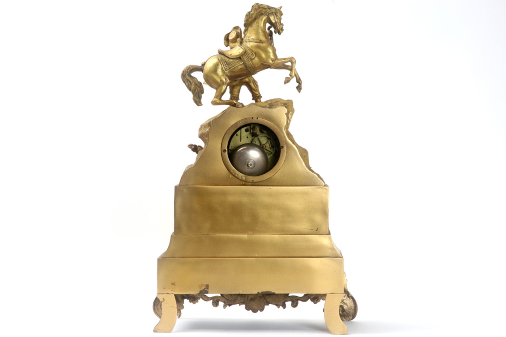 19th Cent. clock with case in gilded bronze and with "Japy frêres" signed work || Negentiende eeuwse - Image 2 of 3