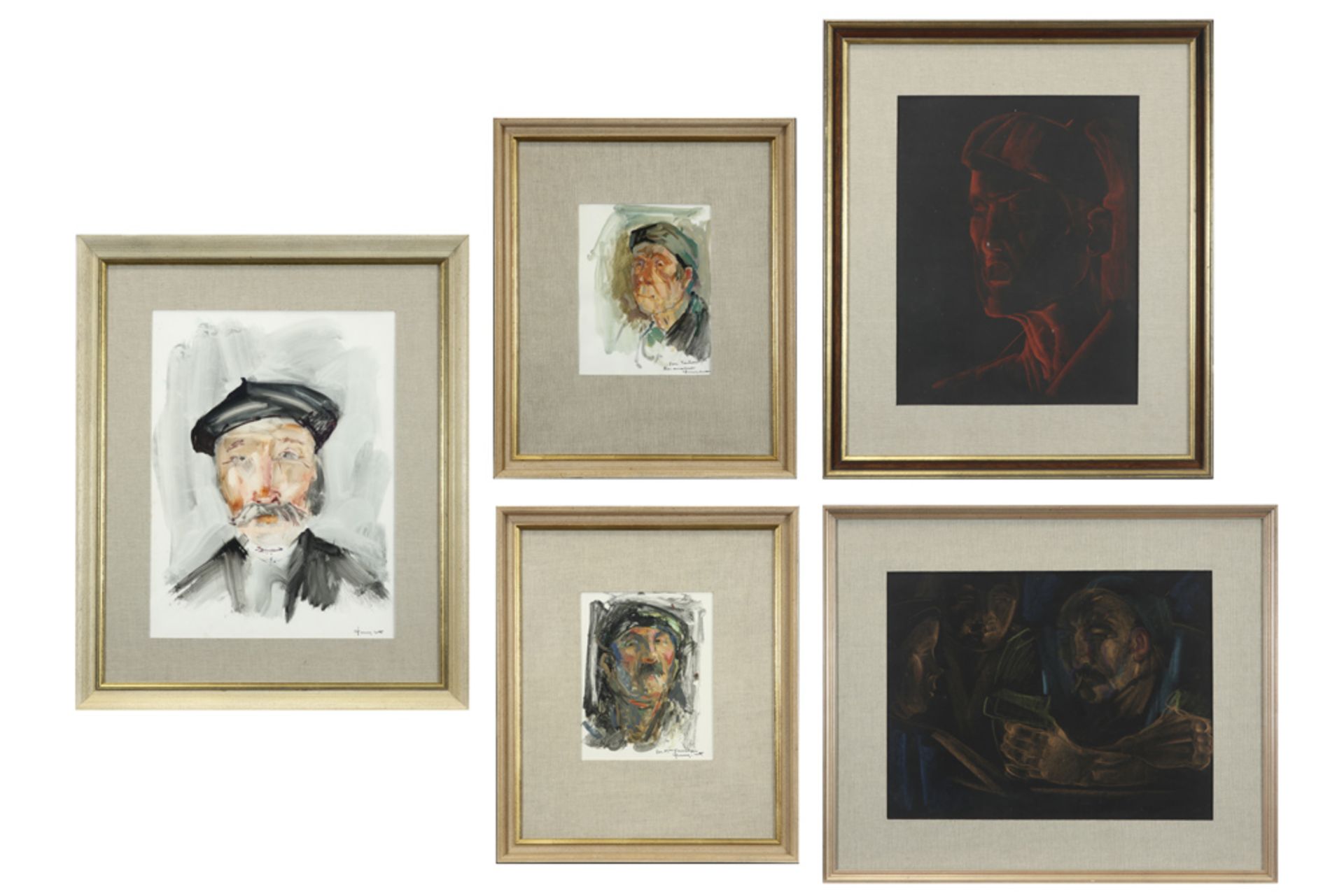 five 20th Cent. French paintings signed François Mangelatte || MANGELATTE FRANÇOIS (1920 - 2009) (