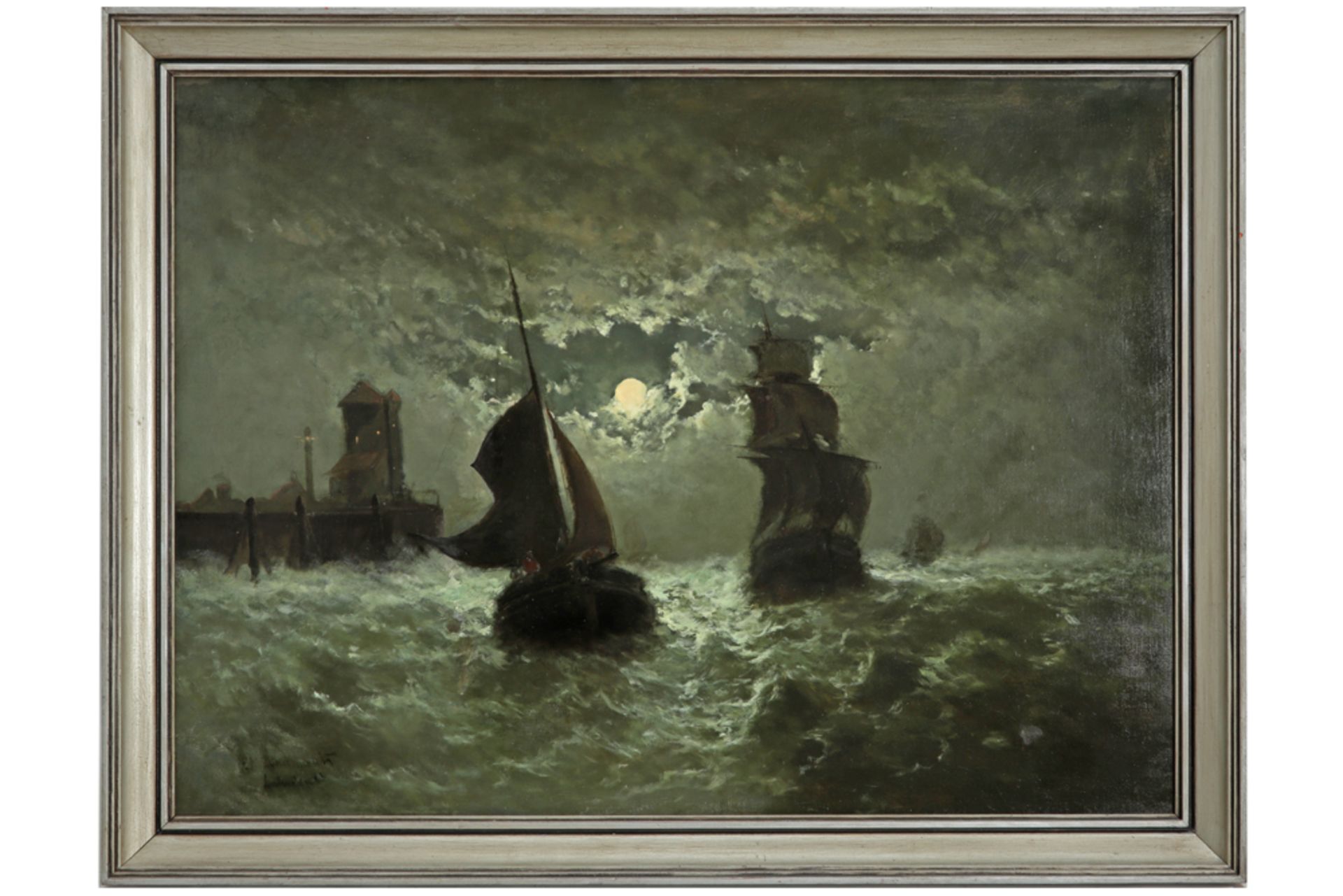 19th Cent. Belgian oil on canvas - signed Edouard Moerenhout || MOERENHOUT EDOUARD (1801 - 1893) - Bild 3 aus 4