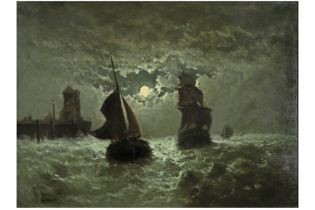 19th Cent. Belgian oil on canvas - signed Edouard Moerenhout || MOERENHOUT EDOUARD (1801 - 1893)
