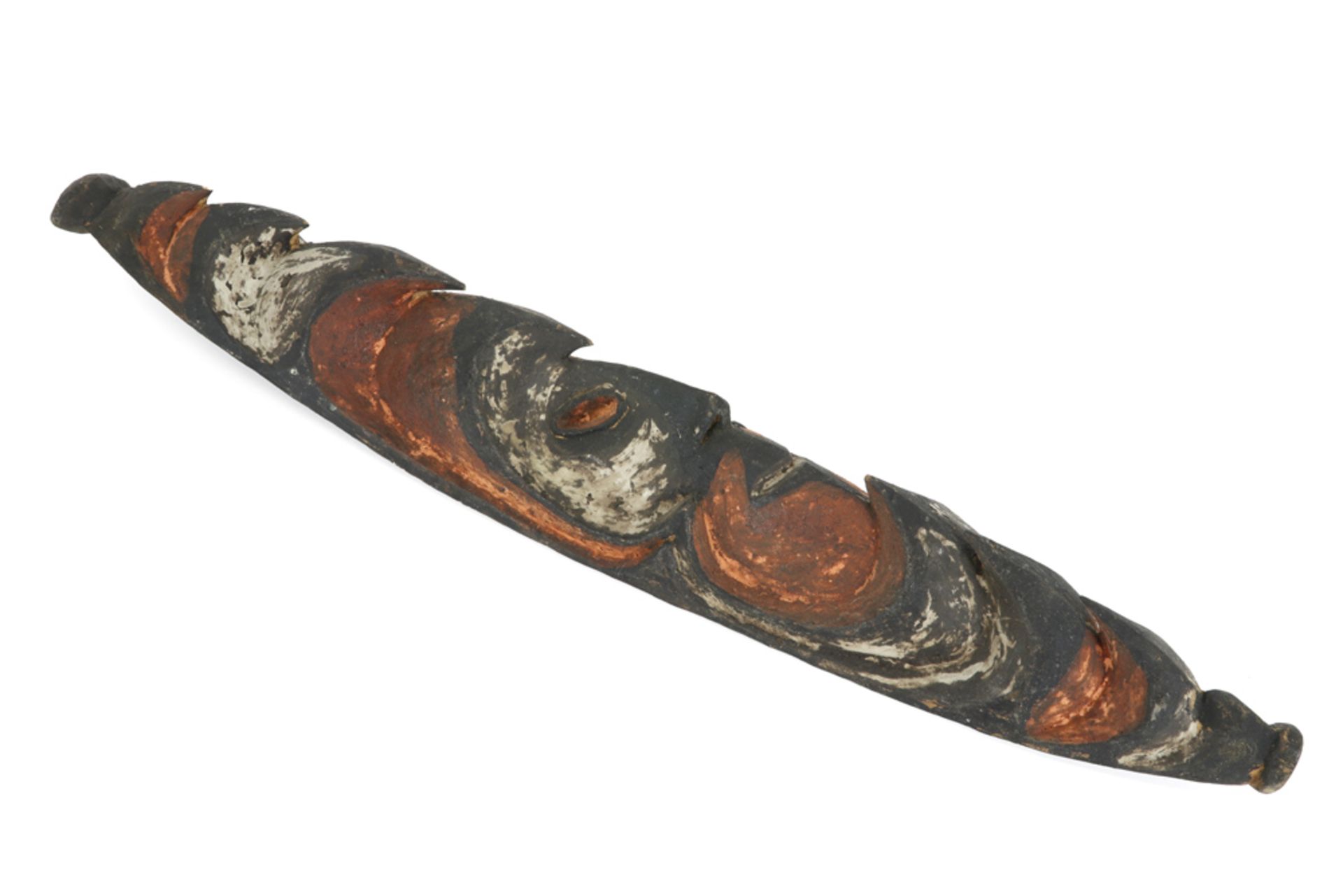 Papua New Guinean Middle Ramu River flute mask in bamboo and wood || PAPOEASIE NIEUW - GUINEA - - Image 3 of 4