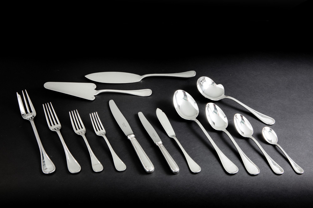 Christofle marked set of 100 pieces of cutlery - sold together with 74 extra items and cutlery ||