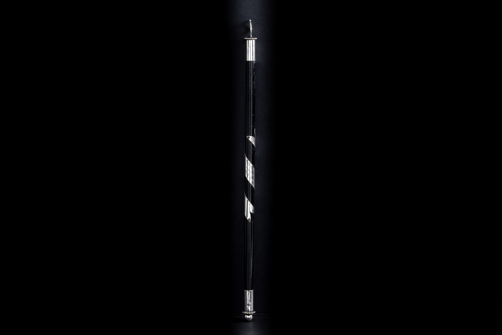 antique conductor's baton in ebony and silver dated 1908 || Antieke dirigeerstok in ebbenhout en - Image 4 of 6