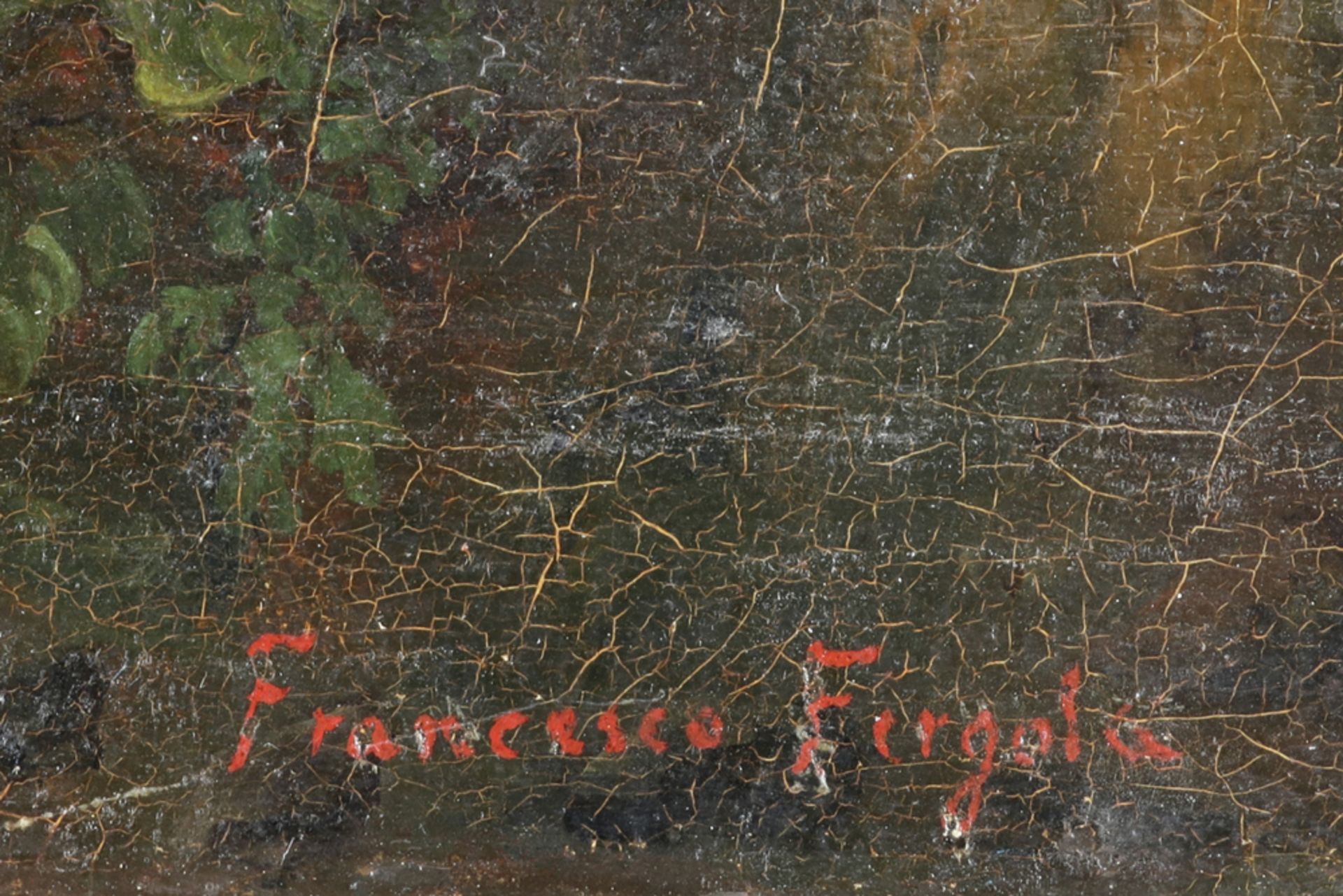 19th Cent. Italian oil on canvas - signed Francisco I Fergola || FERGOLA FRANCISCO I (1801 - - Bild 2 aus 4