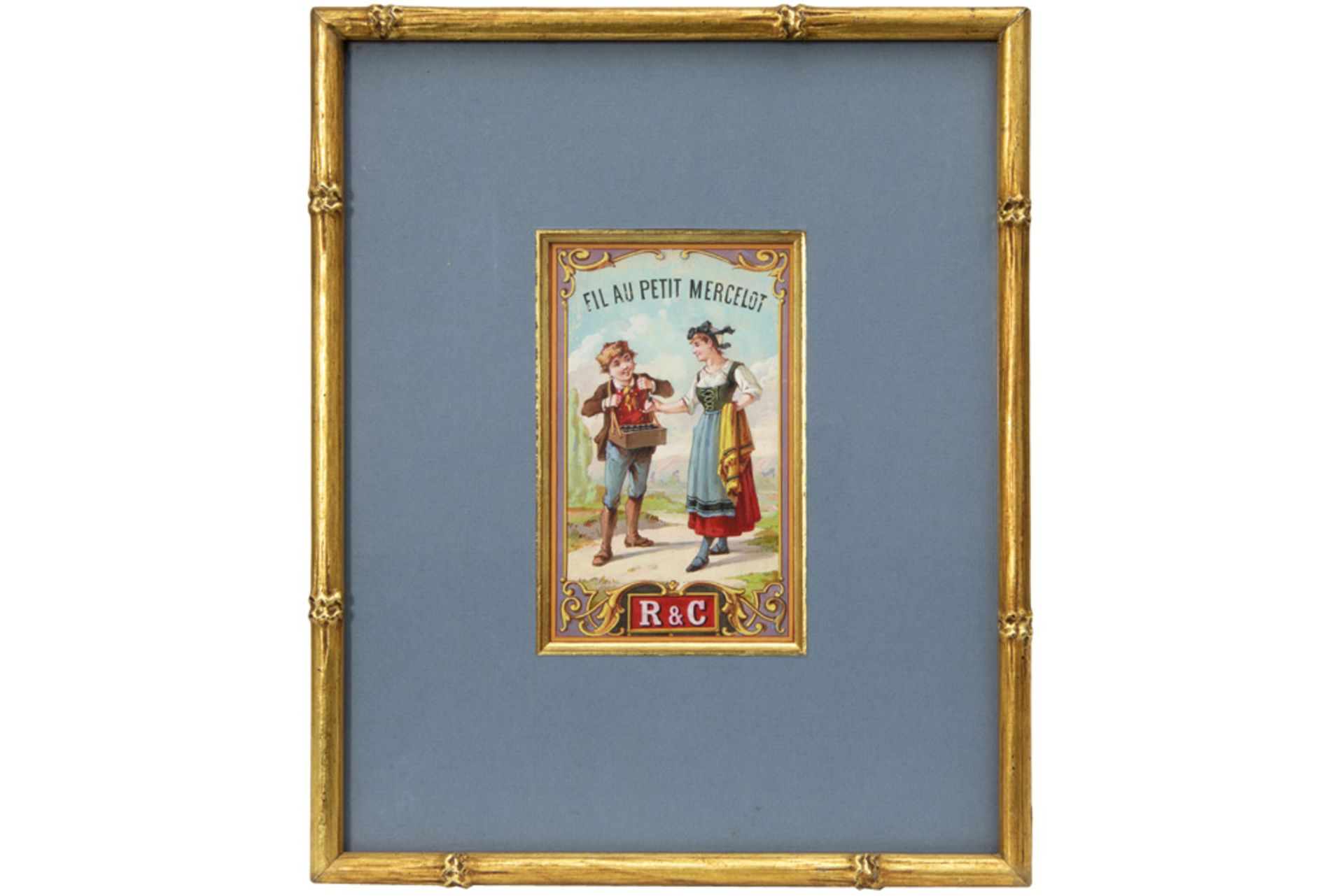 series of sixteen 19th Cent. publicity miniatures with gouache || Reeks van 16 originele negentiende - Bild 17 aus 17