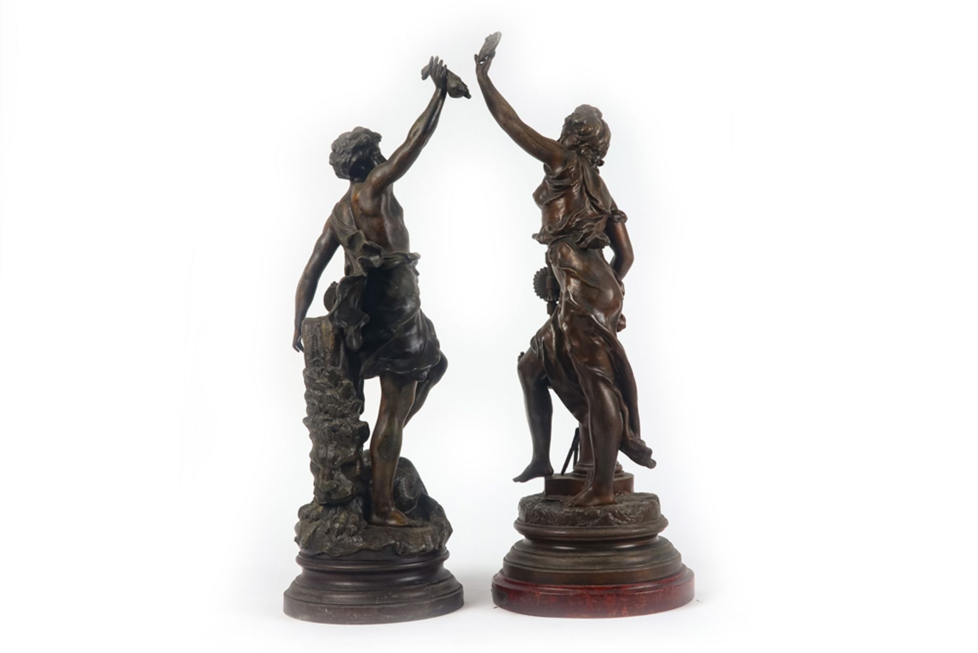 pair of 19th Cent. Charles Lévy metal sculptures || LEVY CHARLES (1840 - 1899) paar negentiende - Bild 2 aus 6