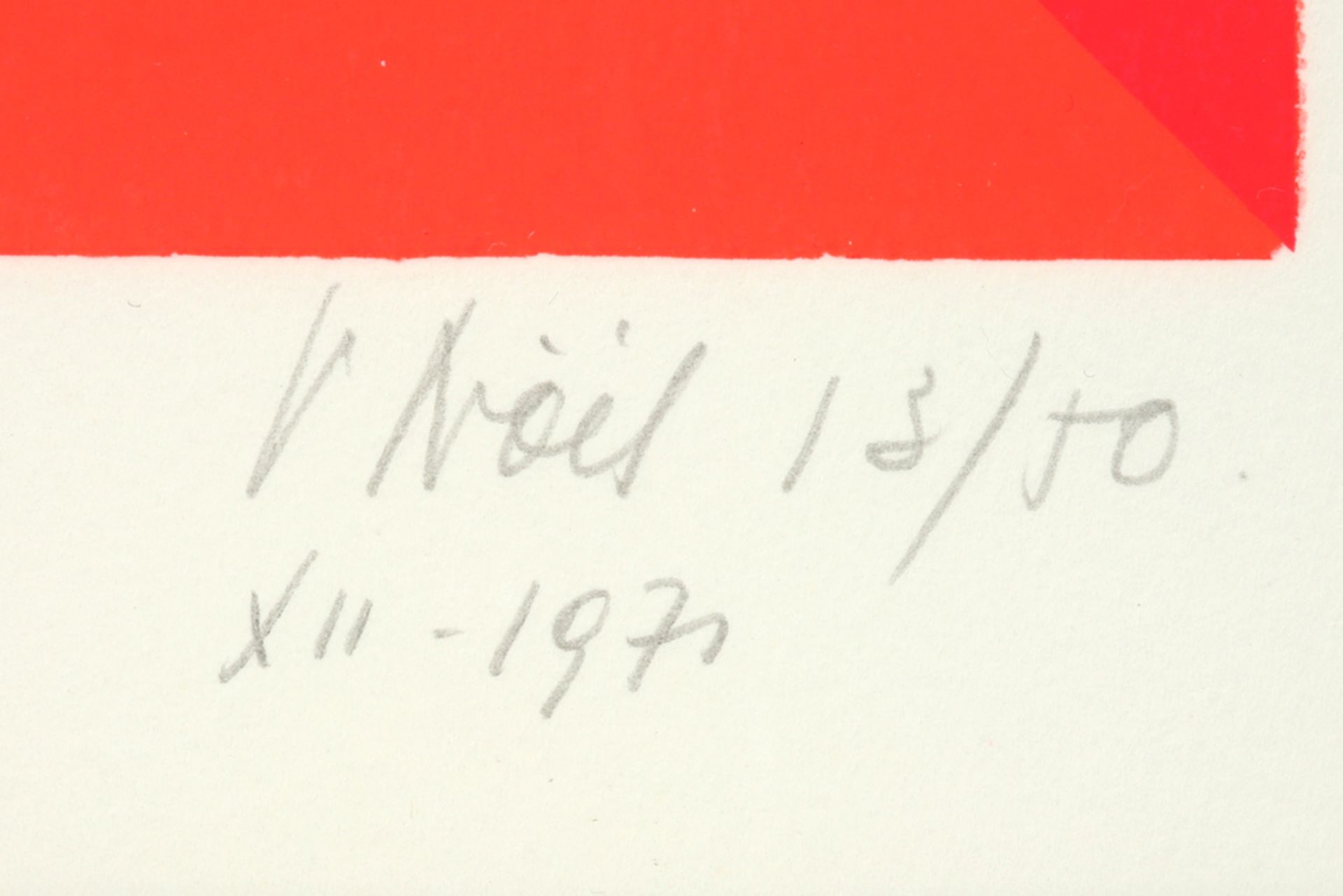 20th Cent. screenprint n° 13/50 - signed Victor Noël and dated 1971 || NOËL VICTOR (1916 - 2006) - Bild 2 aus 3