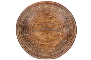 ethnic dish in wood || Etnische schaal in hout - diameter : 53 cm