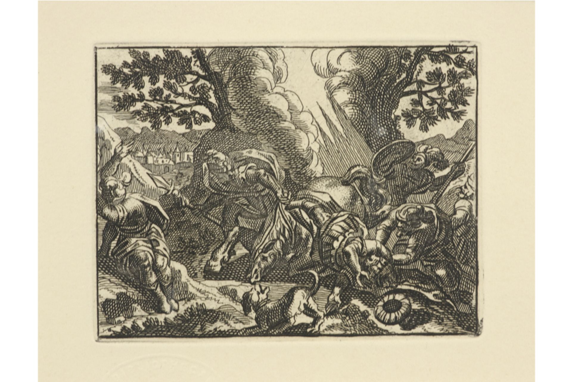 two prints amongst which one of Kristoffel van Zichem || Lot van twee gravures waaronder één van - Image 5 of 5
