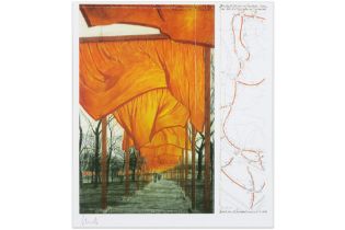 Christo signed print in colours of his project "The Gates, New York" || CHRISTO (1935 - 2020)