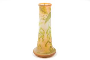 Emile Gallé signed Art Nouveau vase in pâte de verre with a floral decor || GALLÉ ÉMILE (1846 -