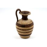 Ancient Greece South Italian pitcherin painted earthenware || OUD GRIEKENLAND - ZUID-ITALIË kruik in