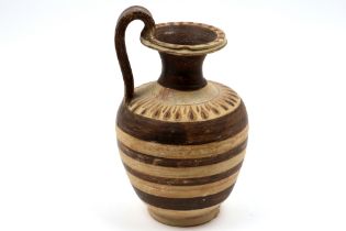 Ancient Greece South Italian pitcherin painted earthenware || OUD GRIEKENLAND - ZUID-ITALIË kruik in