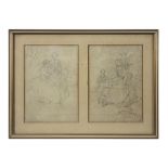 two 19th Cent. drawings - signed François Böhm, one is dated 1842 || BÖHM FRANÇOIS (1801 - 1863)