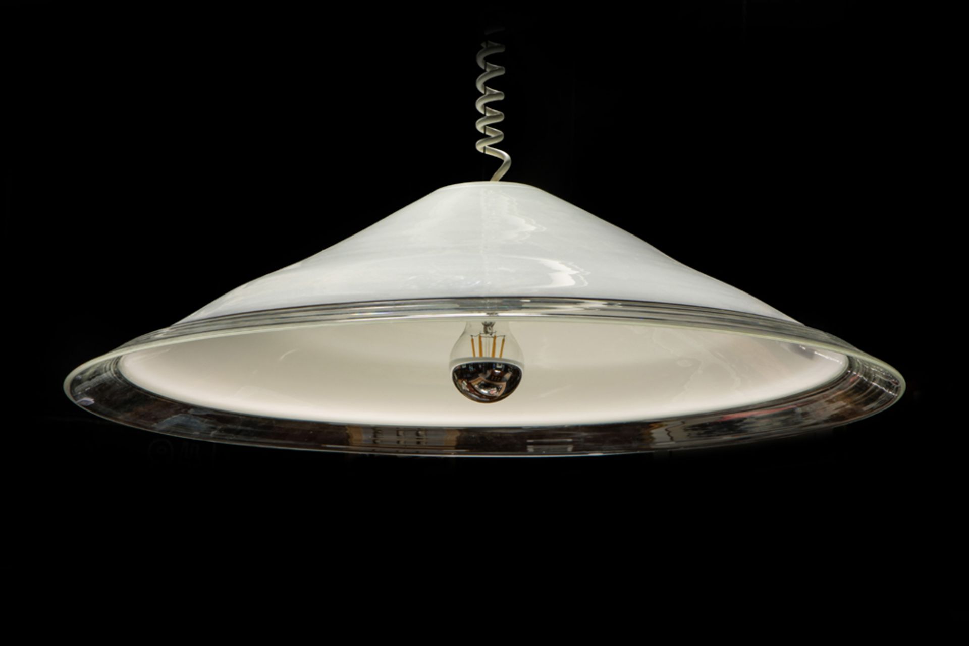 Italian "Leucos" marked vintage chandelier in Murano glass || LECOS ITALY vintage designluster met