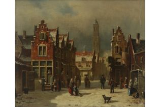 19th Cent. Dutch oil on canvas - signed Oene Romkes de Jongh || OENE ROMKES DE JONGH (1812 - 1896)