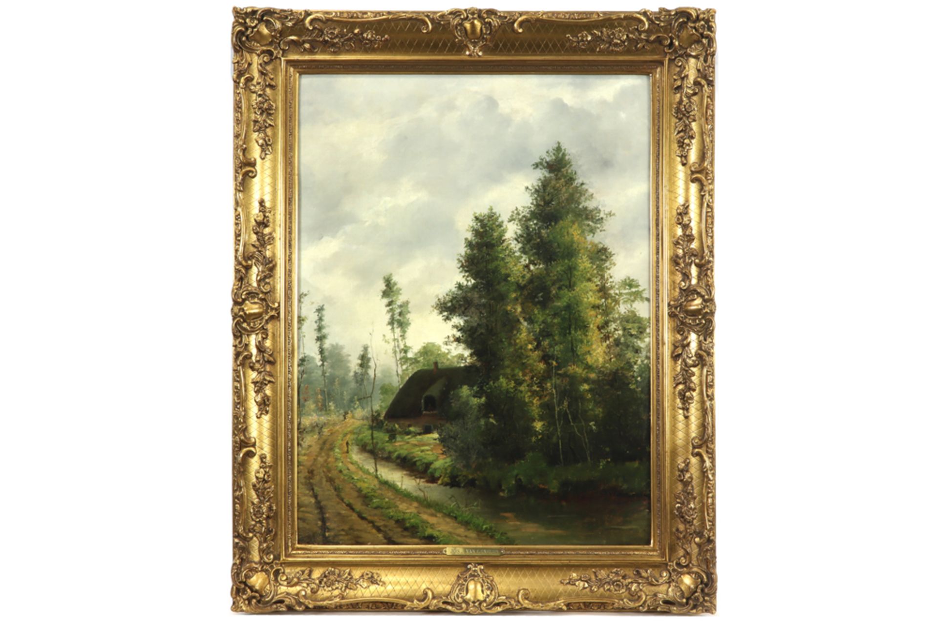 19th Cent. Belgian oil on canvas - signed Jos(eph) Van Genegen || VAN GENEGEN JOS(EPH) (1857 - 1936) - Bild 3 aus 4