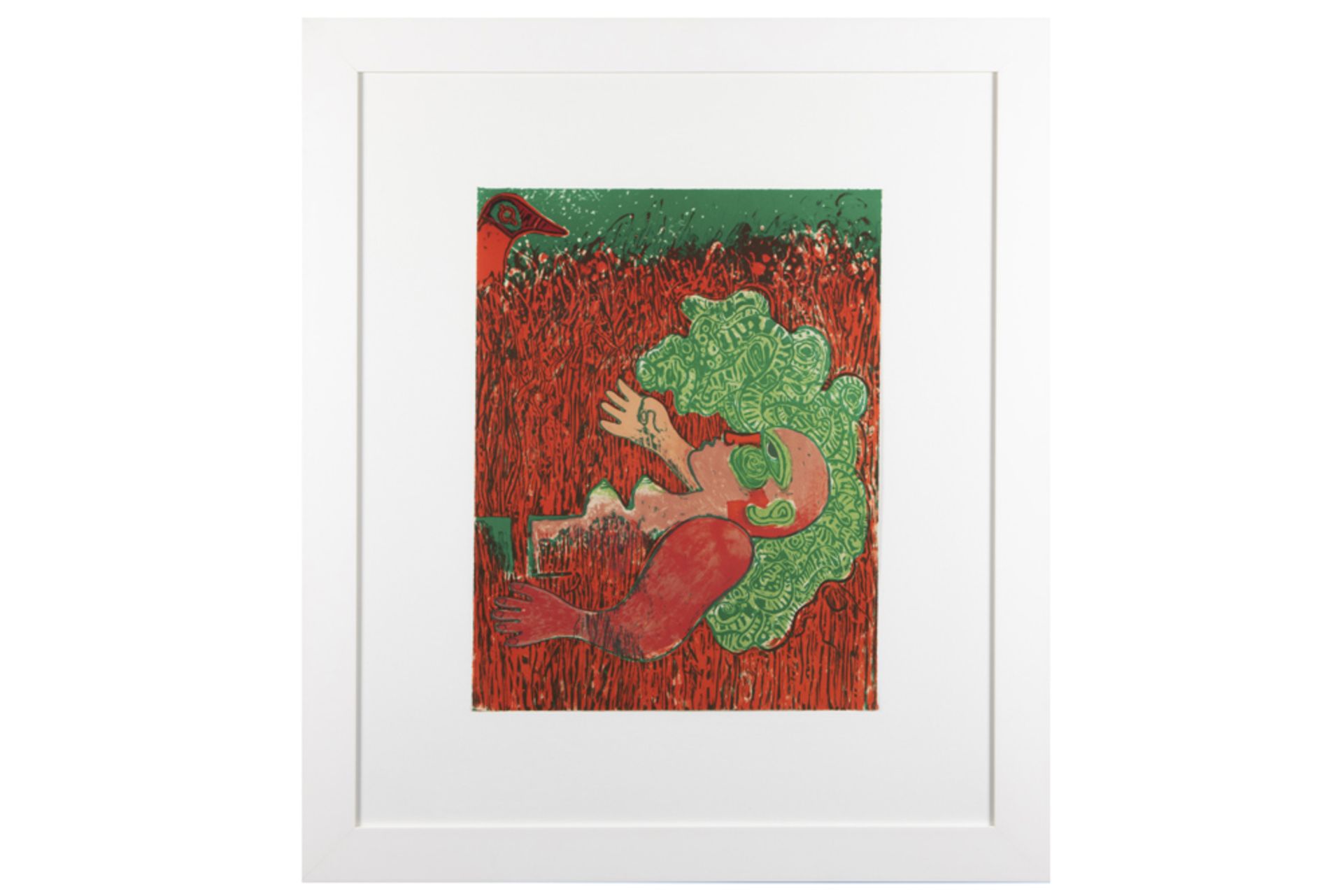 Corneille "Herbes II" lithograph printed in colours - with atelier stamp signed by Natacha van - Image 2 of 4