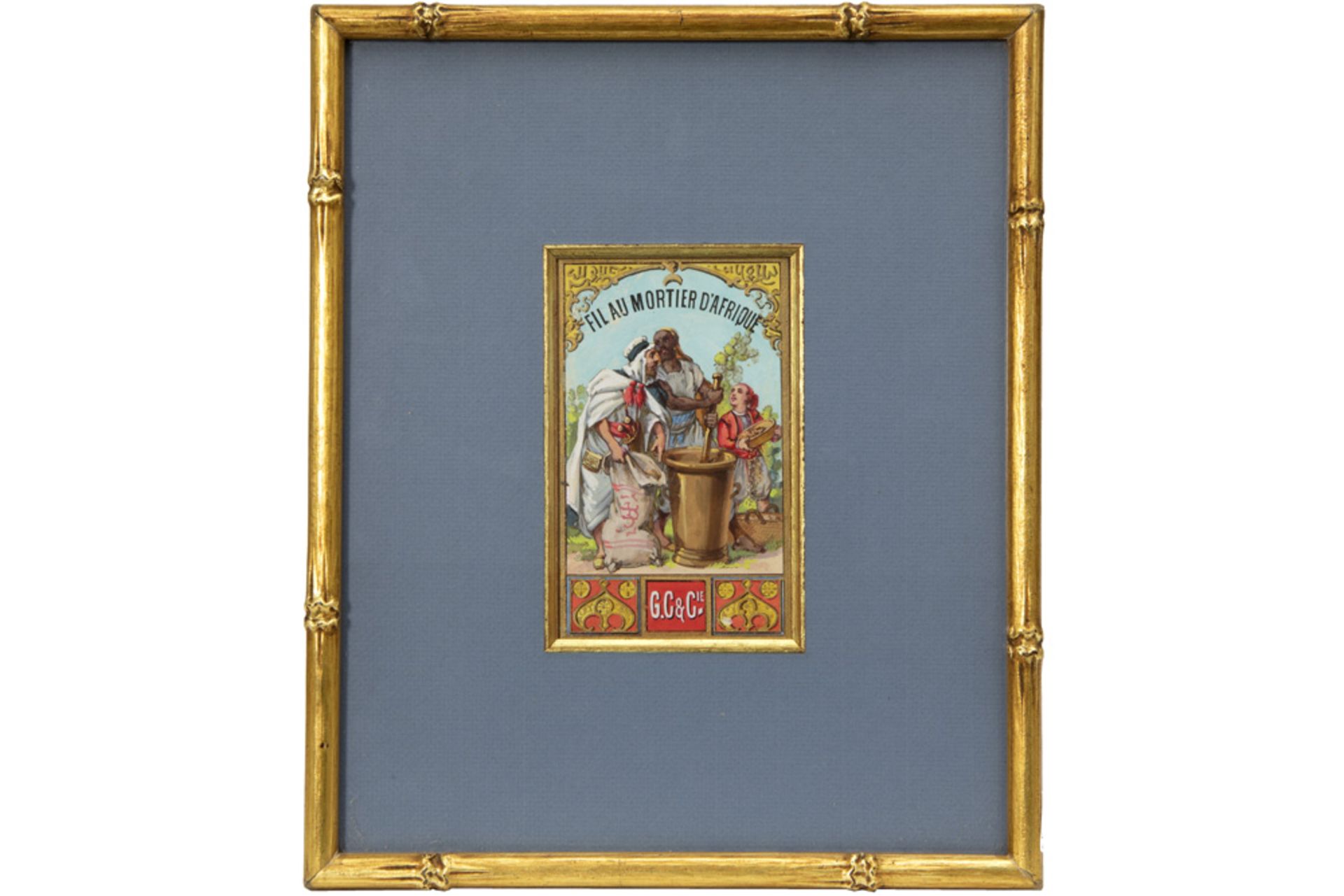 series of sixteen 19th Cent. publicity miniatures with gouache || Reeks van 16 originele negentiende - Bild 5 aus 17