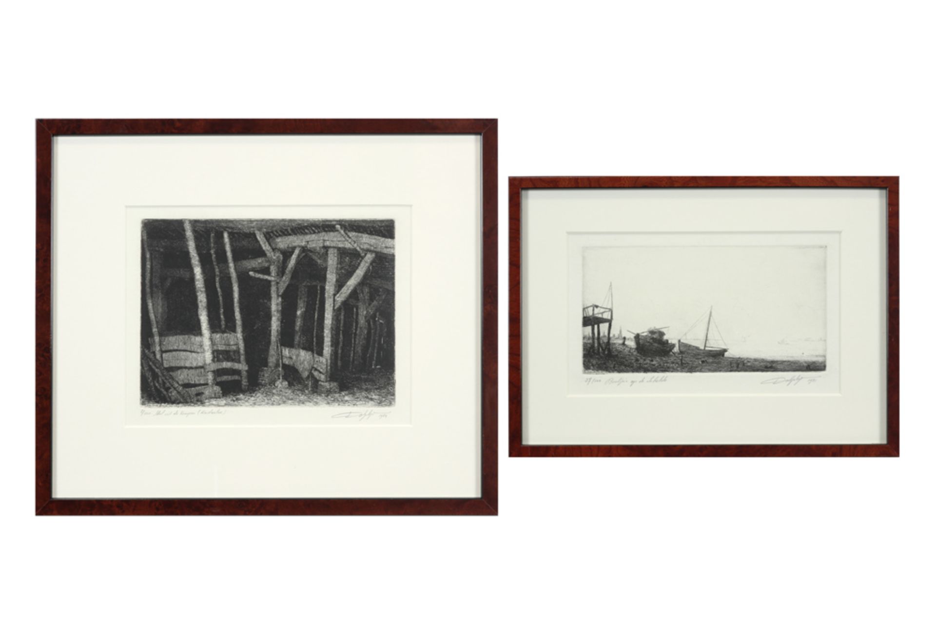 two Belgian etchings - both signed Willem Dolphyn and dated 1981 and 1982 || DOLPHYN WILLEM (