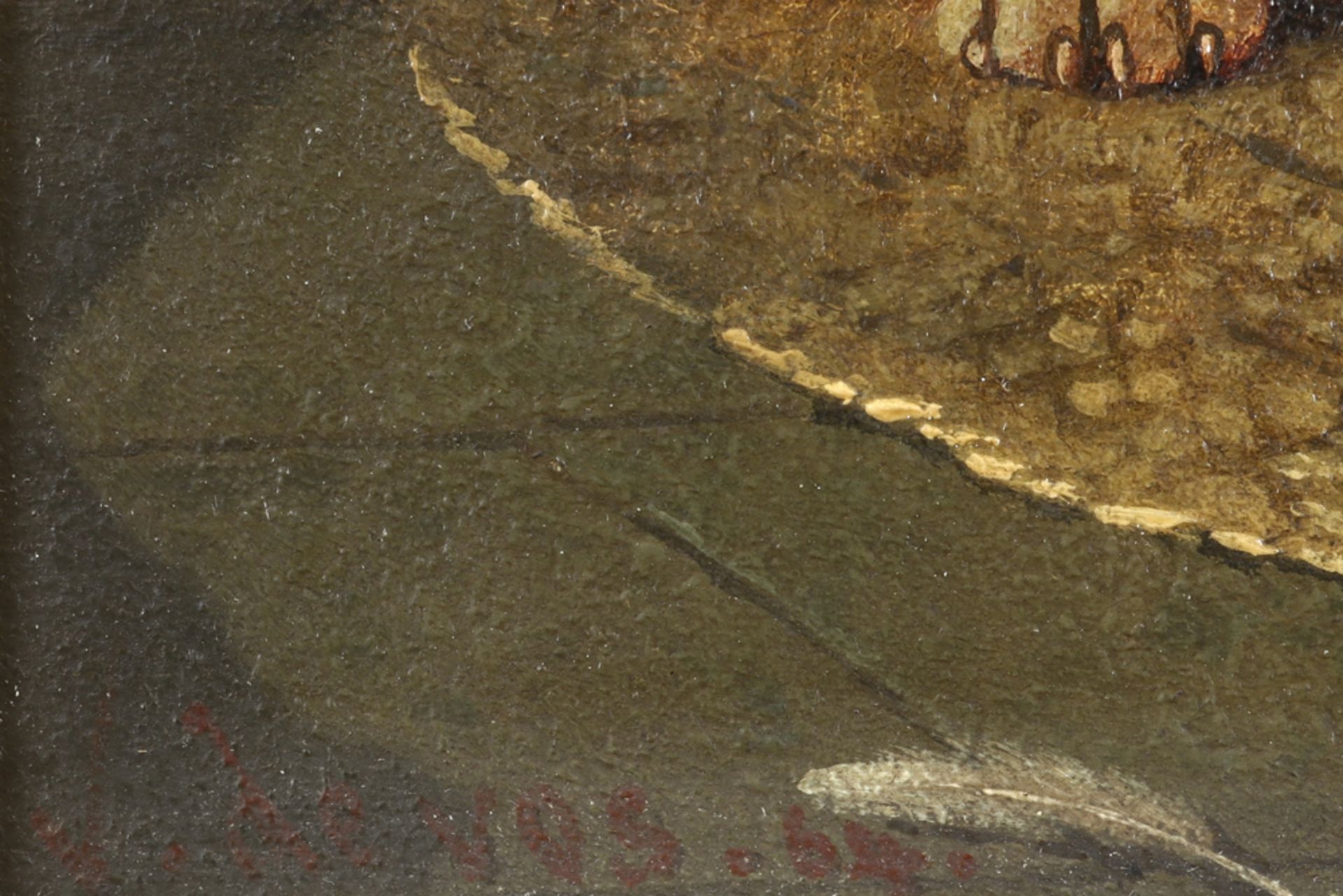 19th Cent. Belgian oil on panel - signed Vincent de Vos || DE VOS VINCENT (1829 - 1875) - Bild 2 aus 4