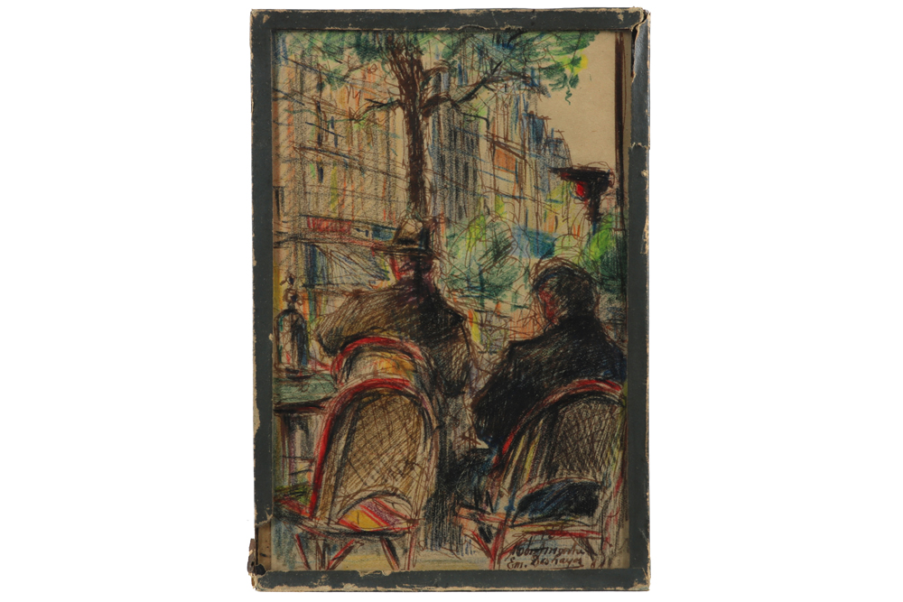 three French illegibly signed works in mixed media - dated 'Paris 1933' || Drie onleesbaar - Image 3 of 7