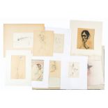 various lot with sketches, prints, designs and information of and about Hugo Heyens || HEYENS