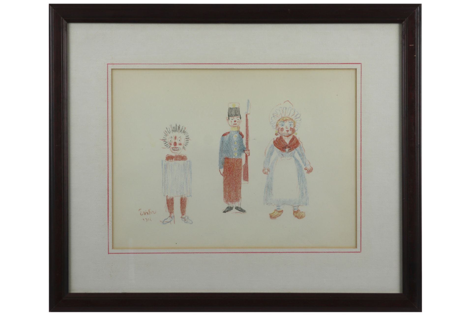 series of five lithographs printed in colours from "Gamme d'Amour dd 1911 - plate signed || ENSOR - Bild 5 aus 7