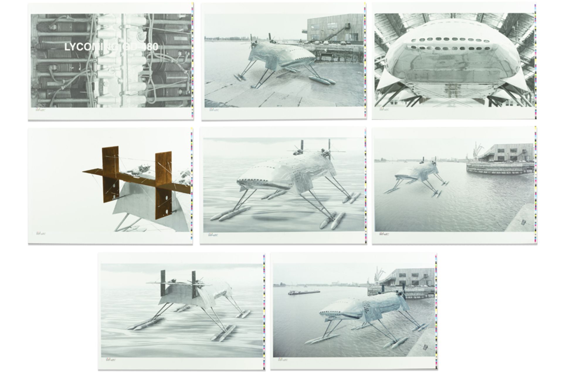 eight Panamarenko proof 'inkjet prints' for "Scoth Gambit, from table to steel" || PANAMARENKO (PS - Bild 10 aus 10