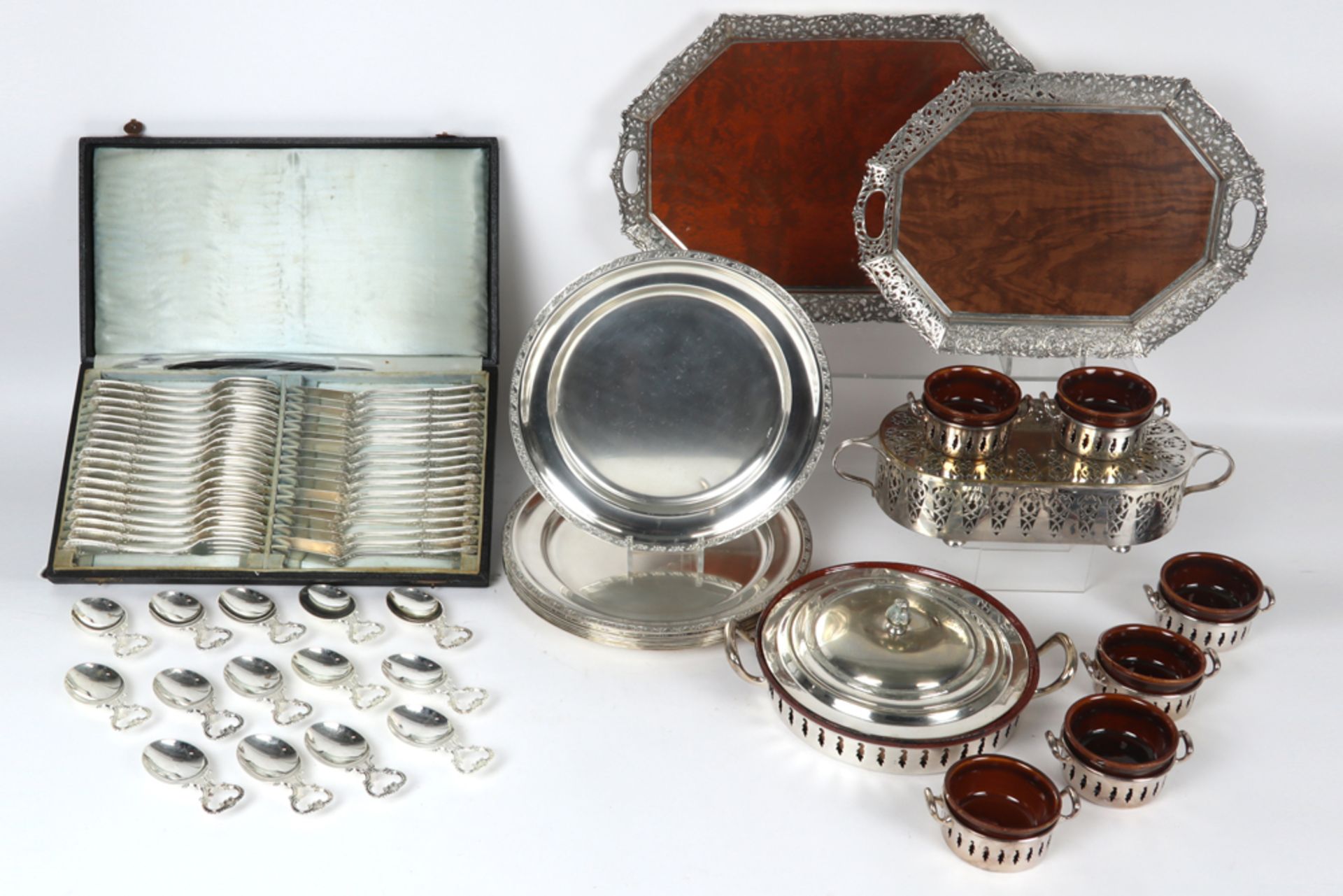 various lot of silverplated items || Varia verzilverd metaal waaronder Wiskeman - Bild 2 aus 5