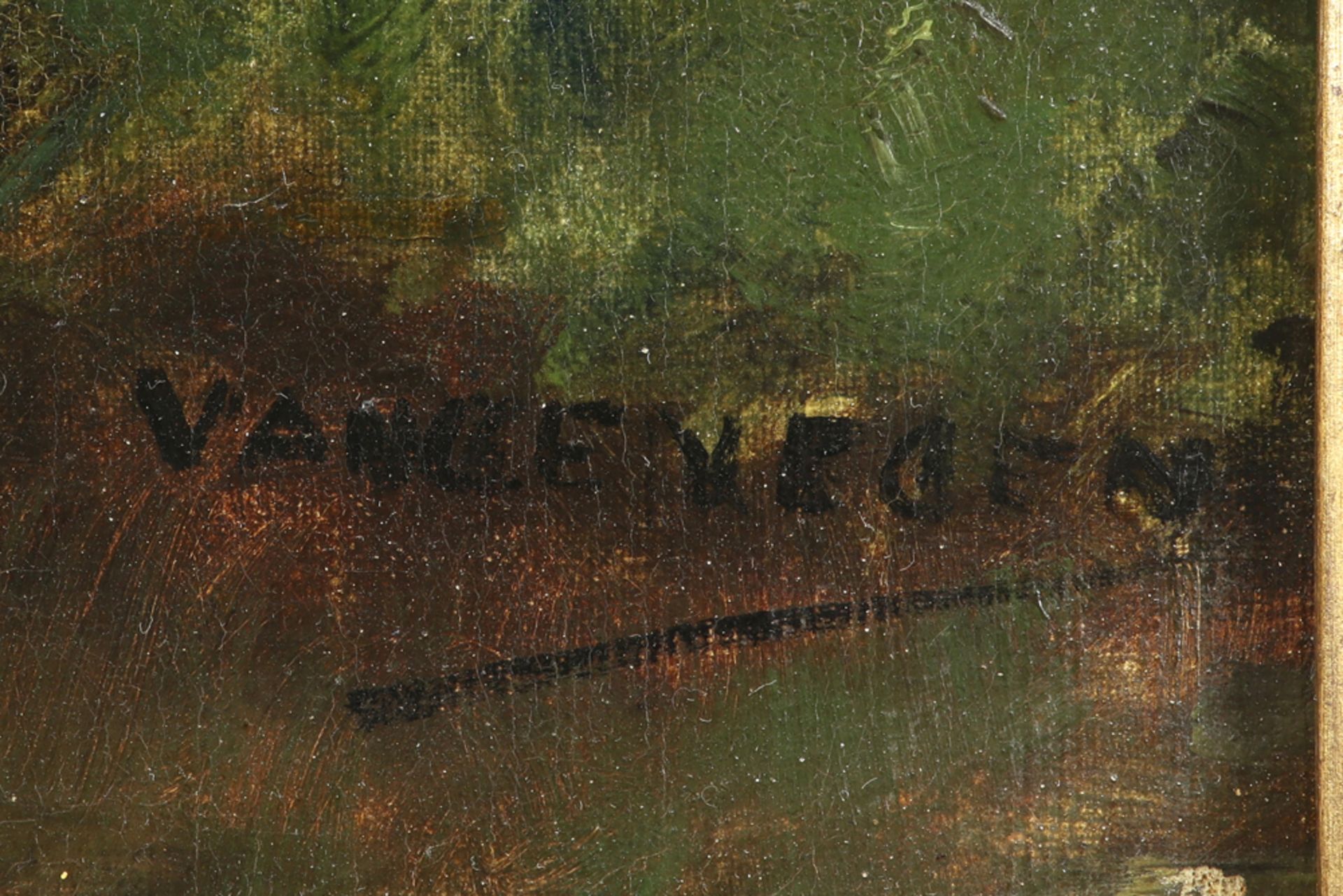 19th Cent. Belgian oil on canvas - signed Jos(eph) Van Genegen || VAN GENEGEN JOS(EPH) (1857 - 1936) - Bild 2 aus 4
