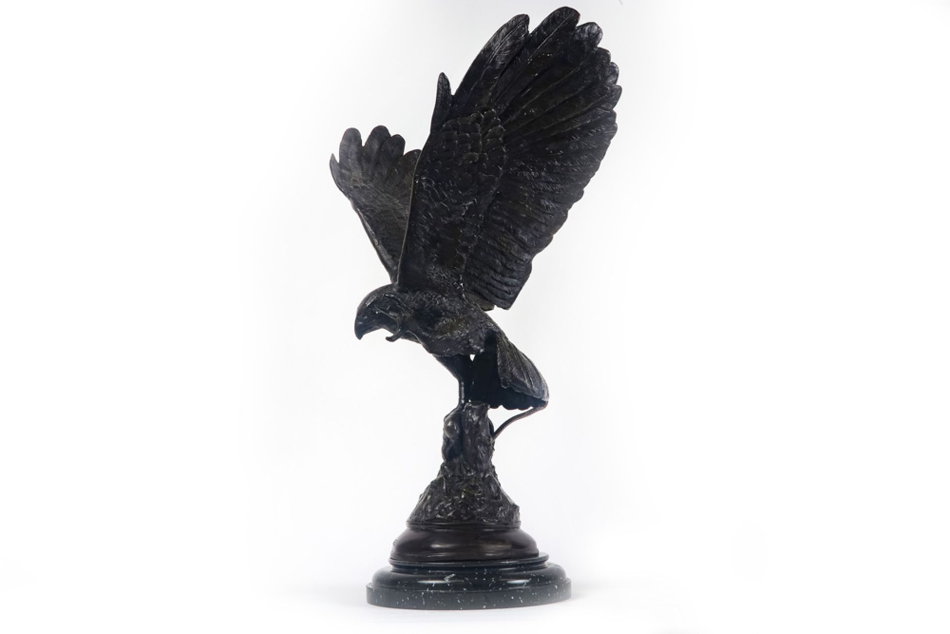 20th Cent. sculpture in bronze on marble base - signed Moigniez || MOIGNIEZ 20ste eeuwse sculptuur - Image 4 of 6