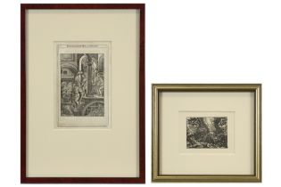 two prints amongst which one of Kristoffel van Zichem || Lot van twee gravures waaronder één van