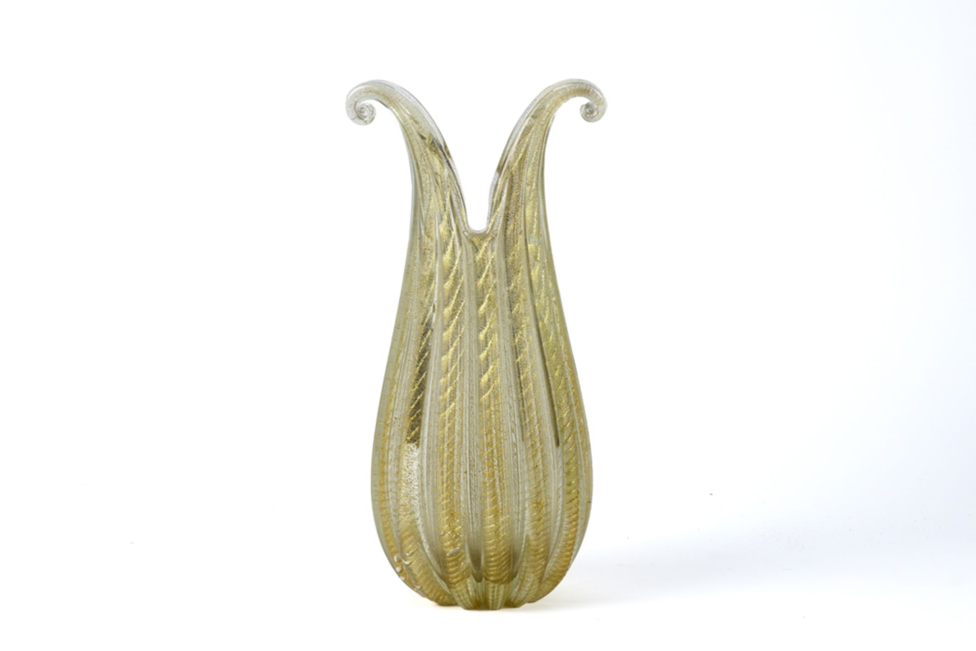 fifties Barovier & Toso "Cordonato d'Oro" vase in glass || BAROVIER & TOSO fifties' "Cordonato d' - Bild 5 aus 5