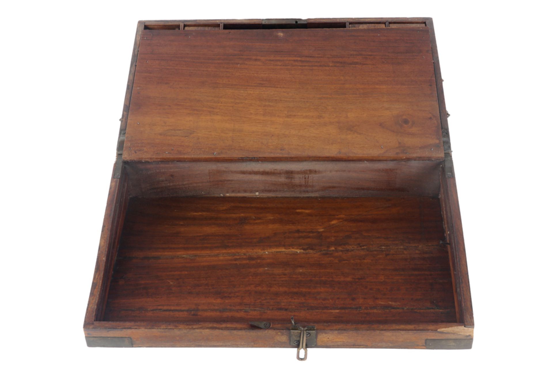 antique British-colonial writing box || Antieke Engels-koloniale schrijfkist in een exotische - Image 6 of 6