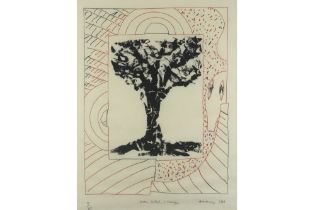 Alechinsky signed print - titled and dated 1993 || ALECHINSKY PIERRE (° 1927) print deels in kleur