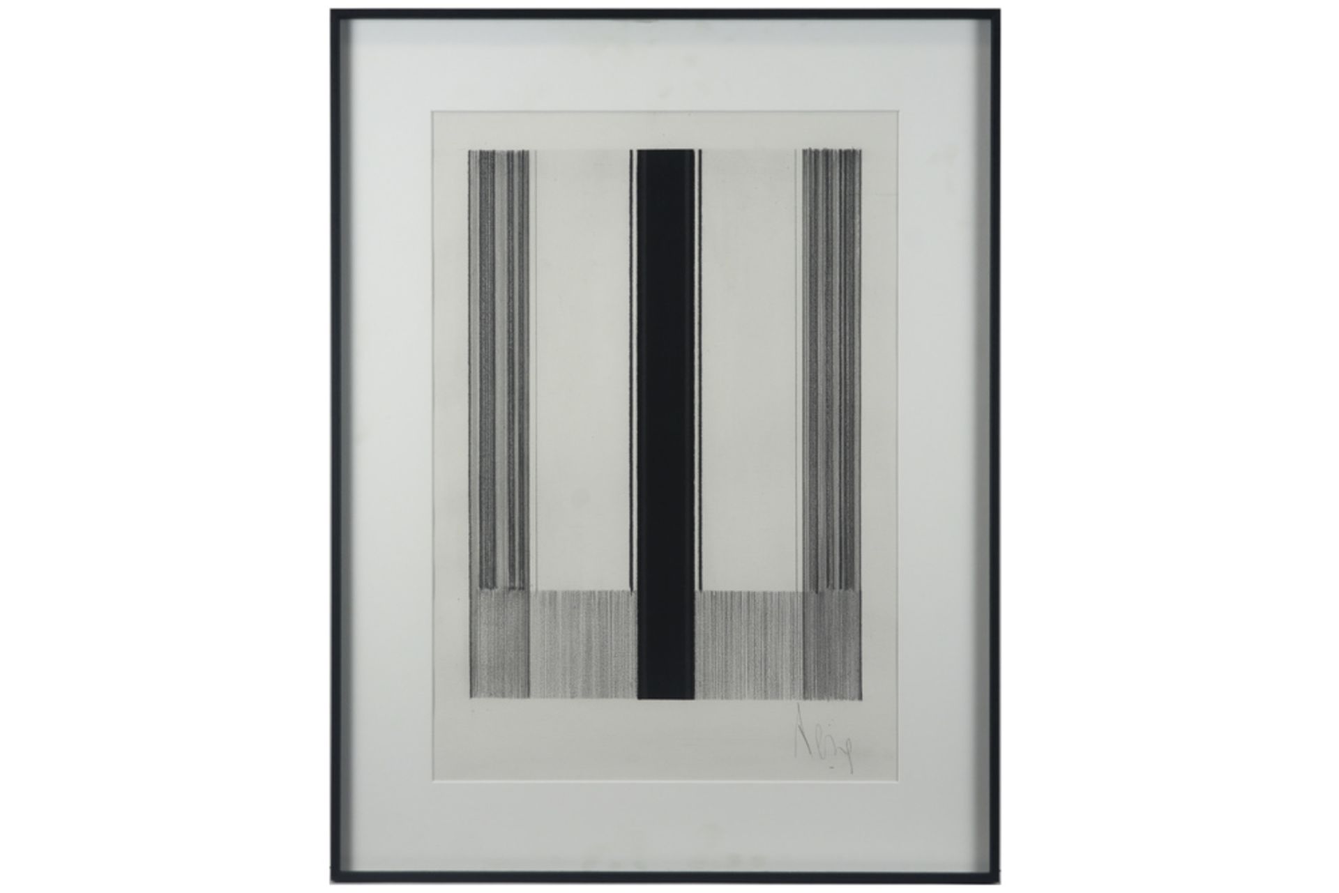 20th Cent. Belgian abstract drawing - signed Luc Peire || PEIRE LUC (1916 - 1994) tekening met een - Image 3 of 3