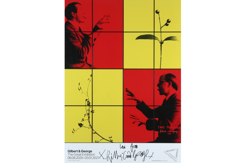 hand signed Gilbert & George poster for the expo "The great exhibition" in Reykjavik || GILBERT & - Image 2 of 3