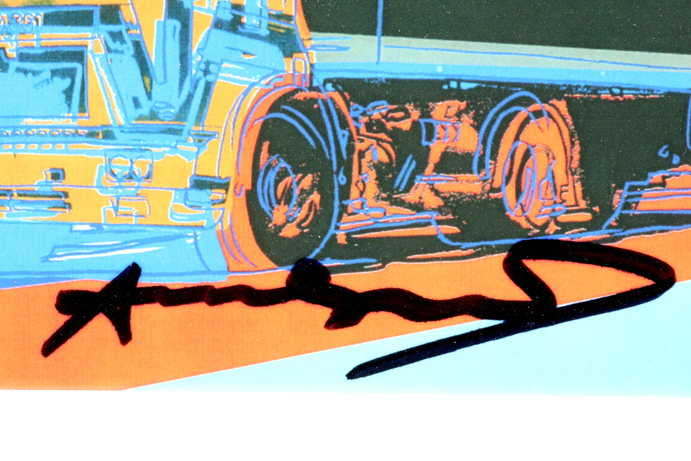 four Andy Warhol "Truck" prints (screenprints on invitations) - each hand signed sold with the - Image 2 of 4
