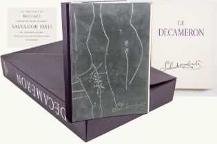 Salvador Dali signed "Decamerone" portfolio n° 15/25 with ten etchings and with its metal look