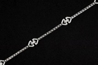 Art Deco style bracelet in white gold (18 carat) with circa 1,70 carat of high quality brilliant cut
