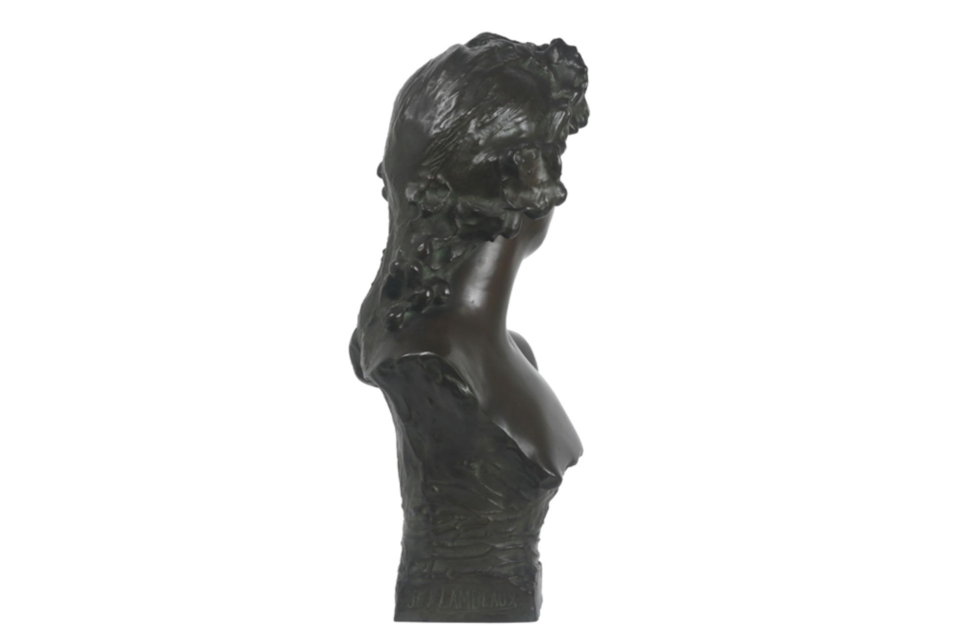antique Belgian sculpture in bronze - signed Jef Lambeaux and with its foundry mark || LAMBEAUX - Image 3 of 7