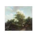 19th Cent. Dutch oil on canvas with a romantic style theme - signed Cornelis Lieste || LIESTE