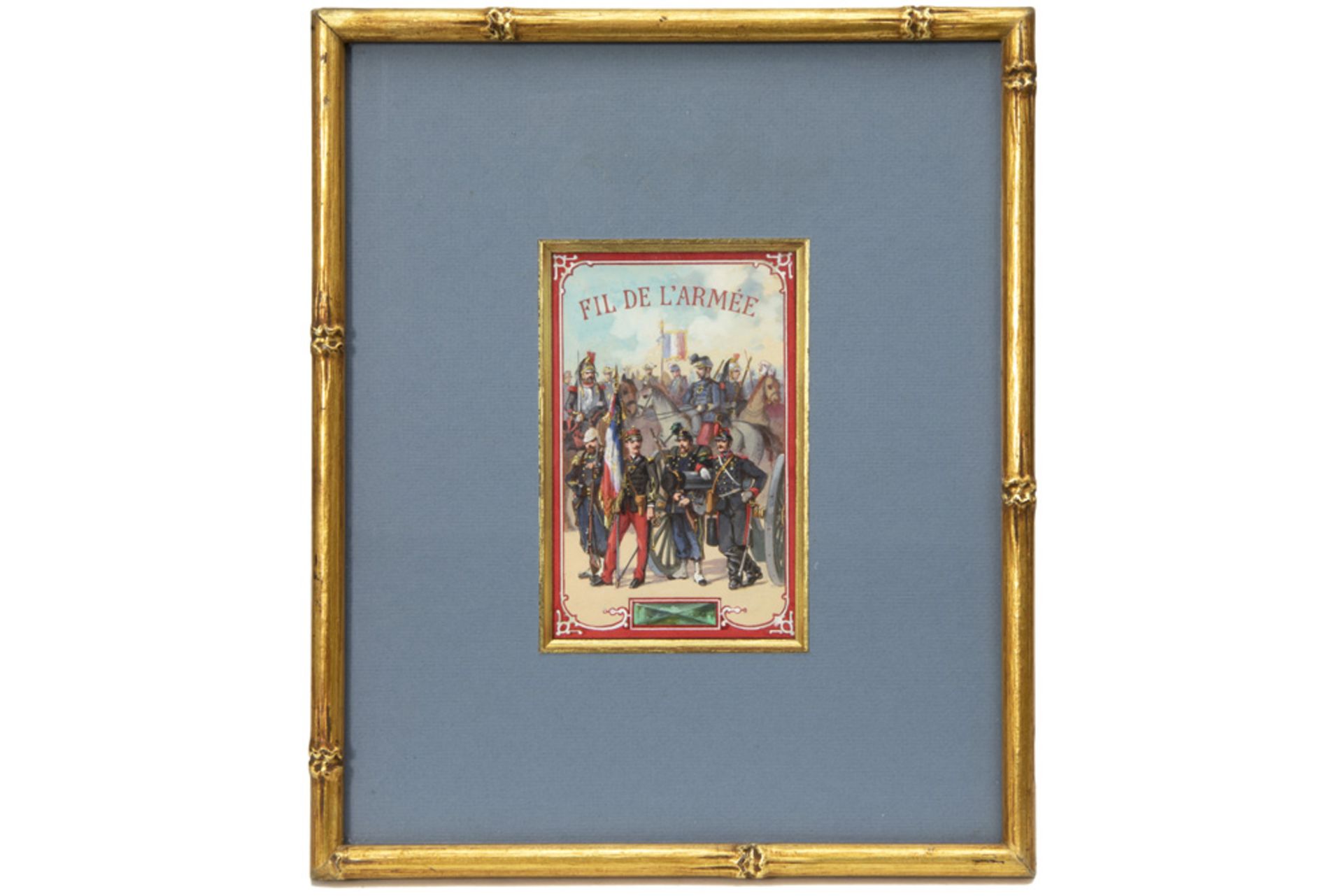 series of sixteen 19th Cent. publicity miniatures with gouache || Reeks van 16 originele negentiende - Bild 9 aus 17