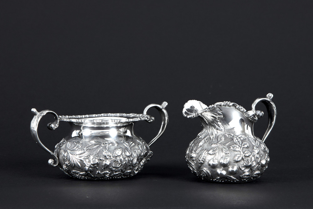 American Loring Andrews Cincinnati signed sterling marked silver cream set || LORING ANDREWS - - Image 3 of 5