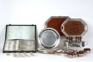 various lot of silverplated items || Varia verzilverd metaal waaronder Wiskeman