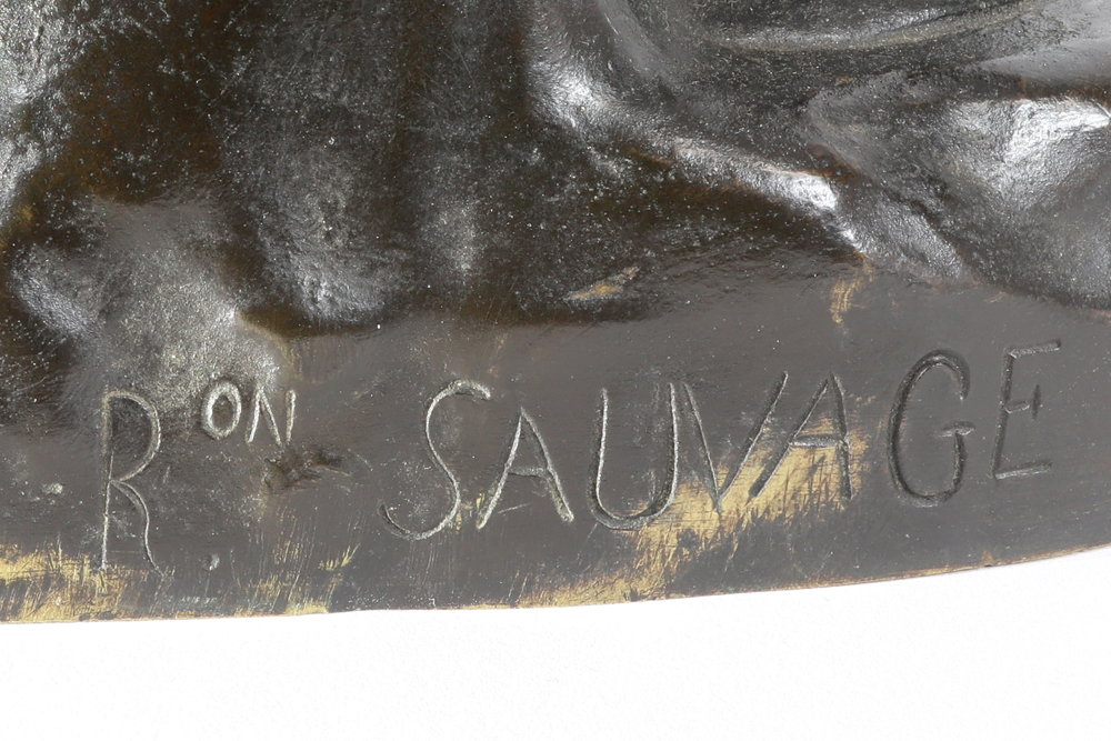 antique "Venus" sculpture in bronze signed Sauvage (= Charles Gabriel Lemire) || SAUVAGE - voor - Image 5 of 5